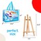 Washable Paint Set for kids Includes Canvas Panels Paint Brushes Kids Apron Tabletop Art Easel & Storage Travel Bag